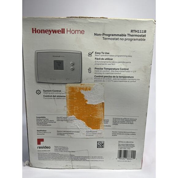 Honeywell RTH111B Non-Programmable Thermostat - Picture 2 of 3